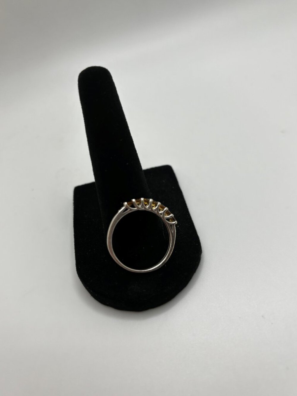 Sterling Silver Citrine Stone ring Size 7 - Picture 3 of 3
